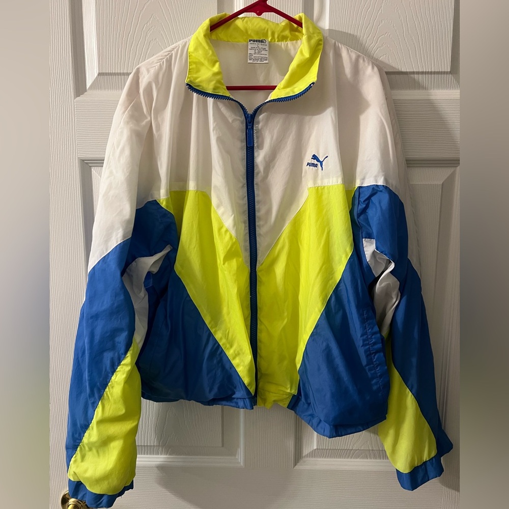 Vintage Puma Colorblock Windbreaker Jacket